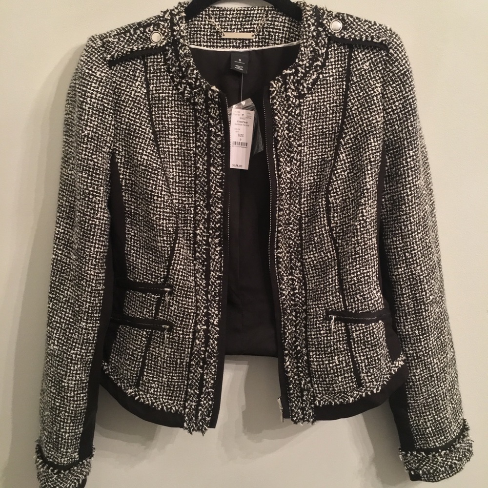 NWT White House Black Market Tweed Jacket